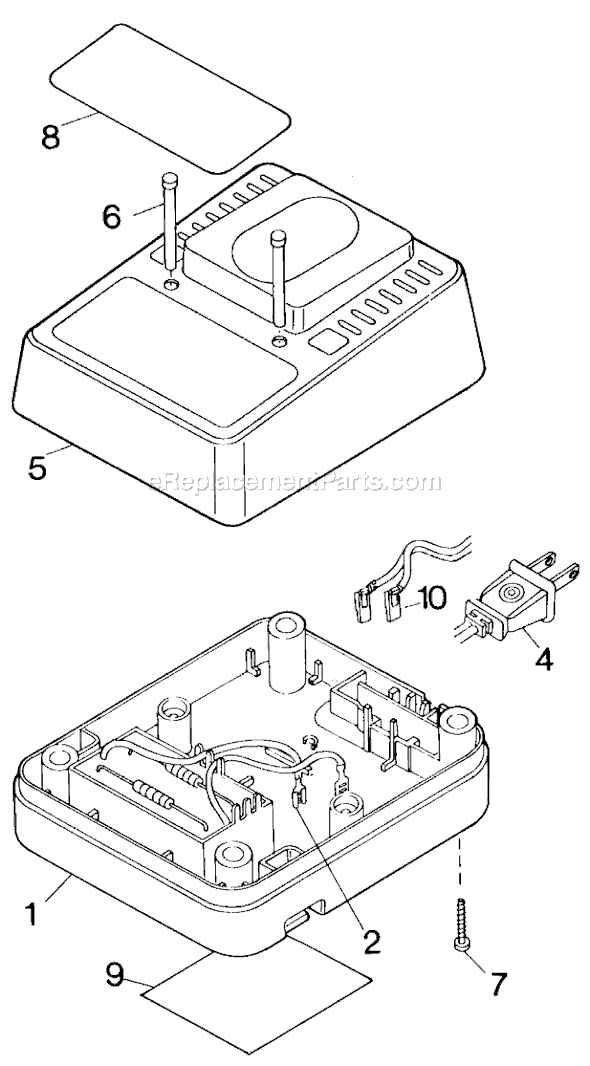 Page A Diagram and Parts List for 69-790 Type 1 Black and Decker Charger